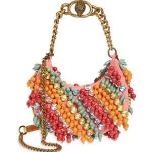 KURT KEIGER Chelsea crystal beaded embellished hobo crossbody bag - MULTI